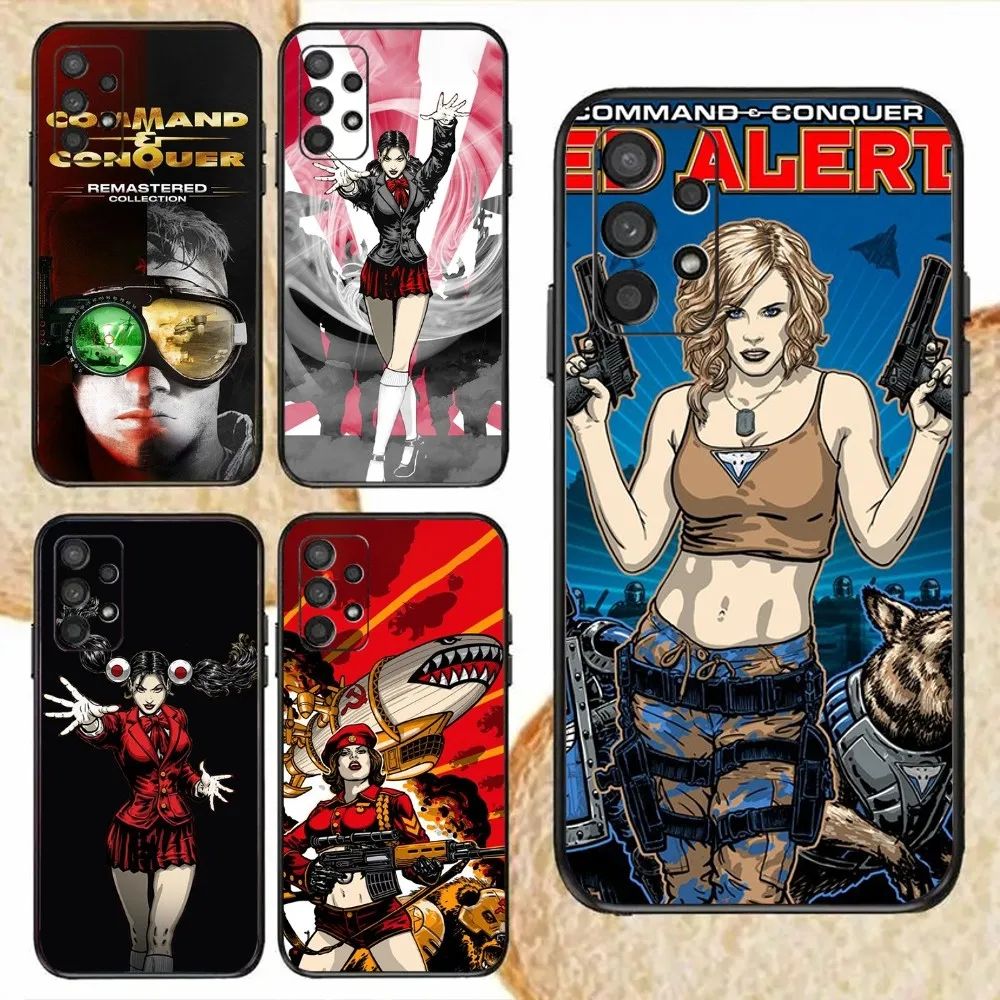 Coque de téléphone Command and Conquer Game R-Red A-Alert pour Samsung Galaxy S24,S20,S21,S22,S23,Fe,Lite,Plus,Ultra,Note