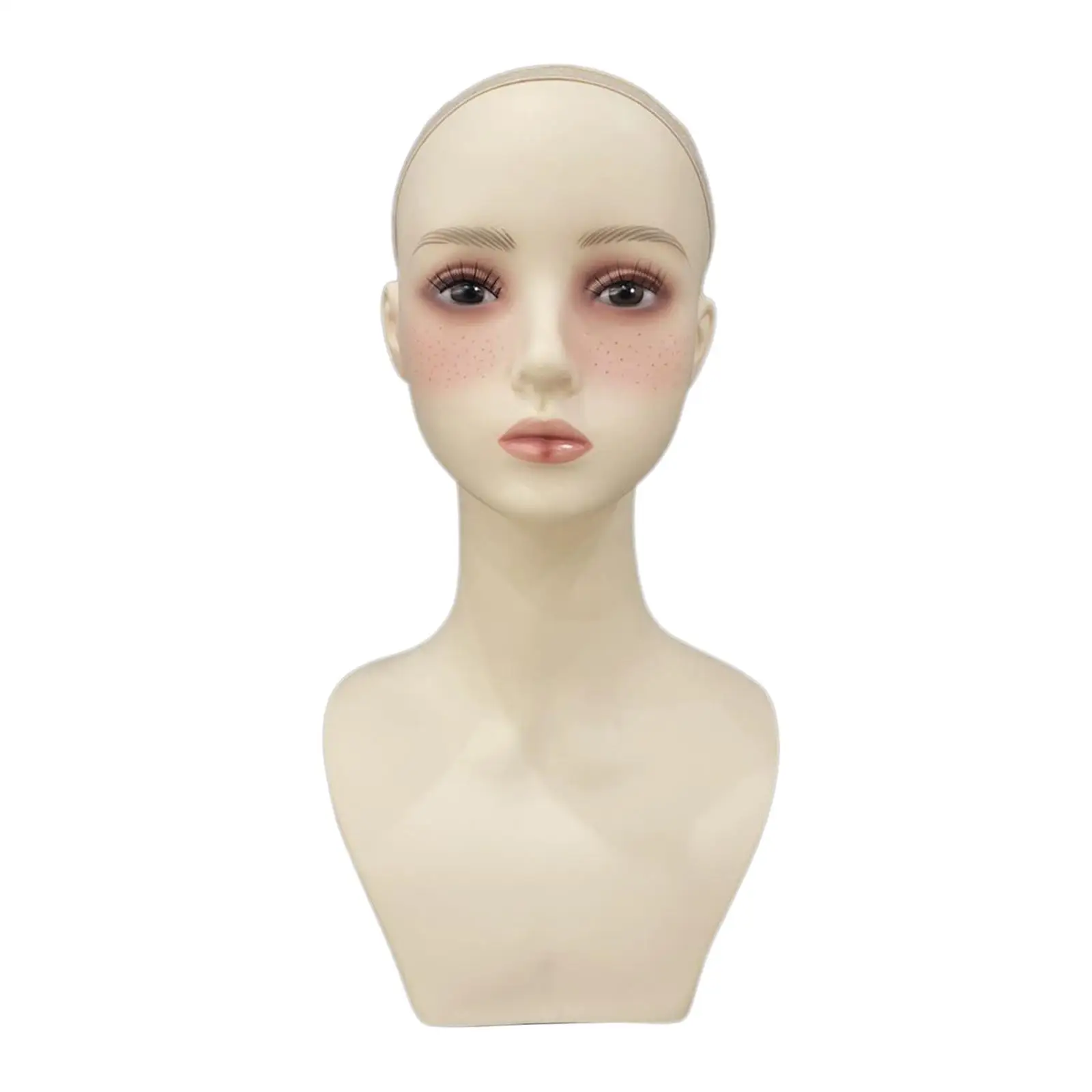 Female Mannequin Head,Bald Mannequin Head,Makeup Professional Wig Display,Manikin Head for Eyeglasses,Hats,Making Display,Cap