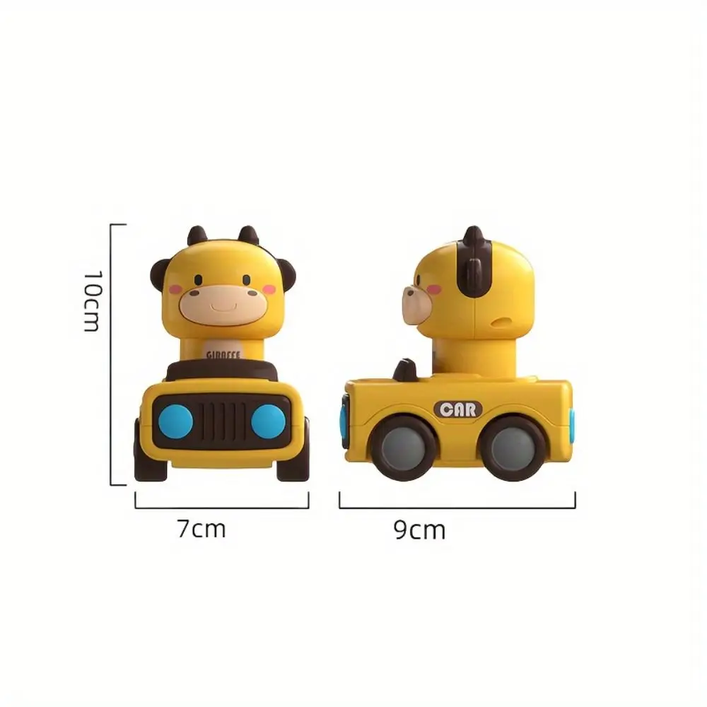 Grappige cartoon pers om mee te gaan auto speelgoed interactieve verjaardagscadeaus dier racewagen push go wrijving auto peuters 1-3