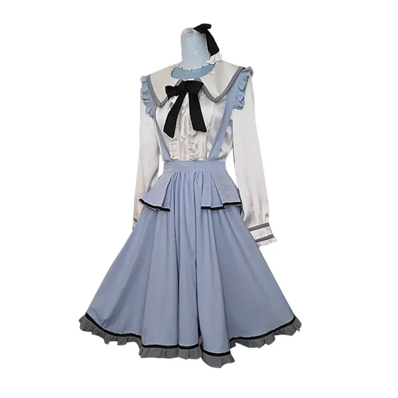 Anime Akiyama Mizuki Cosplay Maid Traje, Projeto Sekai, Palco Colorido! Lolita Ruffle Role-Playing Uniforme, Cute Girl Dress