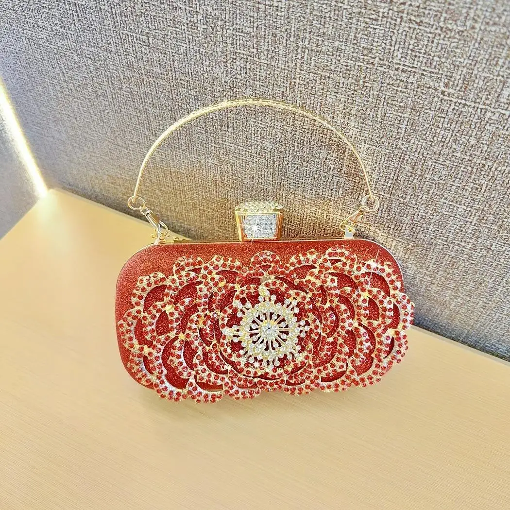 

Diamond Embedded Evening Clutch Bag Women's Handbag for Dinner Parties Ball Gown Handheld Bag Faionable Alluring Women's Purse