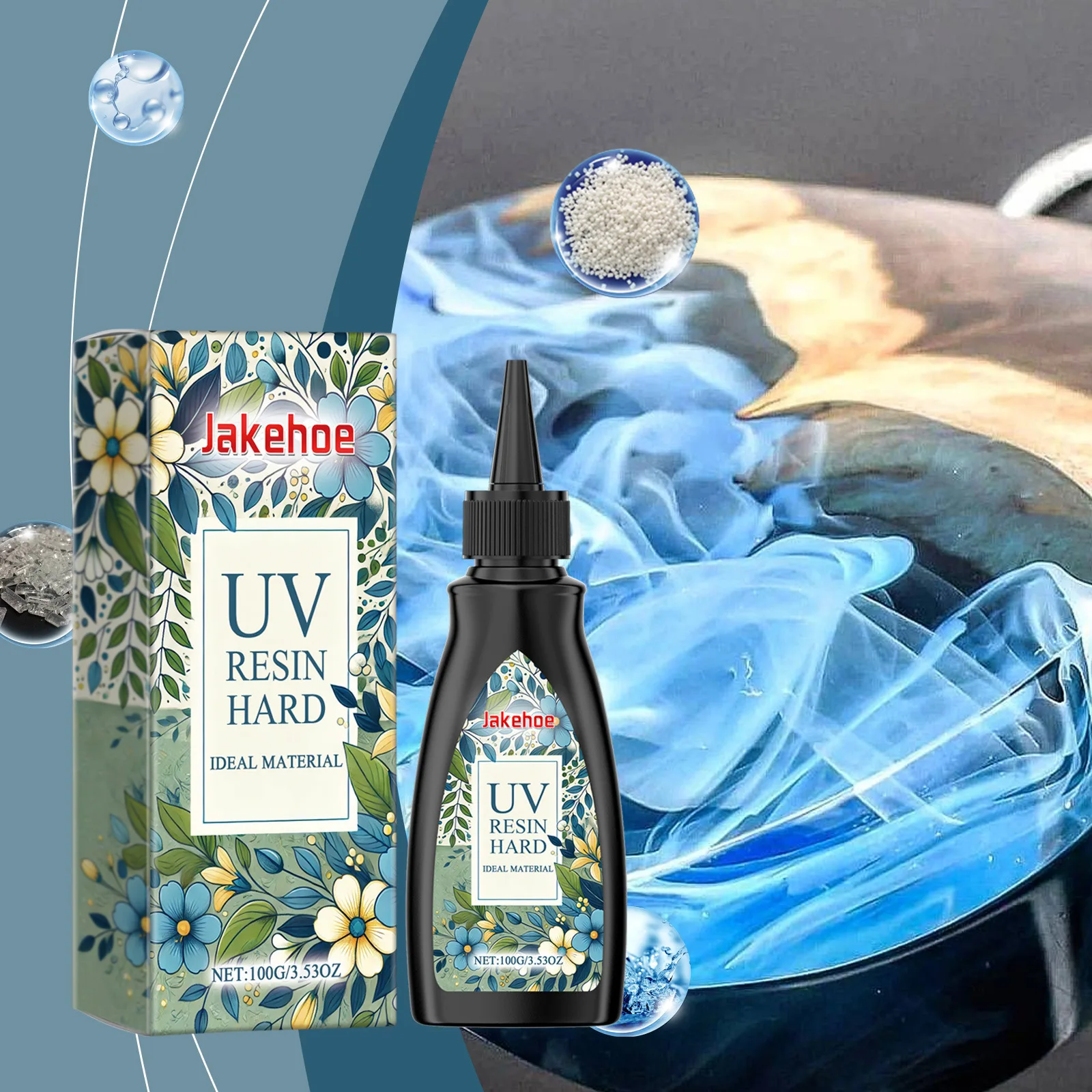 

100g UV Resin Glue - Crystal Clear DIY Craft Adhesive, Fast Curing with UV Light, No Mixing Required for Jewelry Making & Crafts