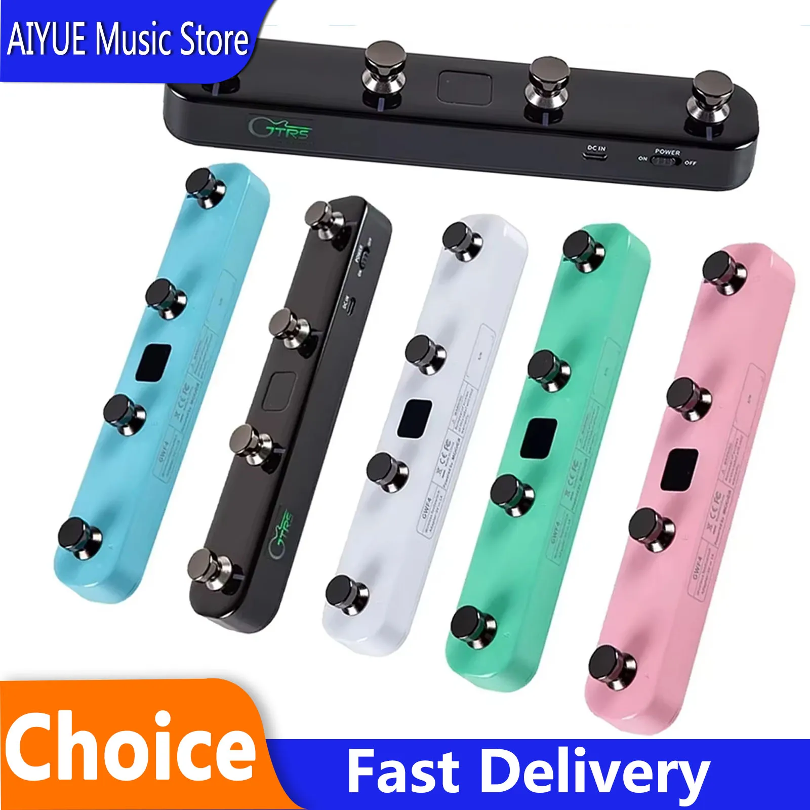 mooer-gwf4-wireless-footswitch-switch-pedal-controller-for-prime-p1-p2-smart-pedal-and-gtrs-effect-pedal-electric-guitar-parts