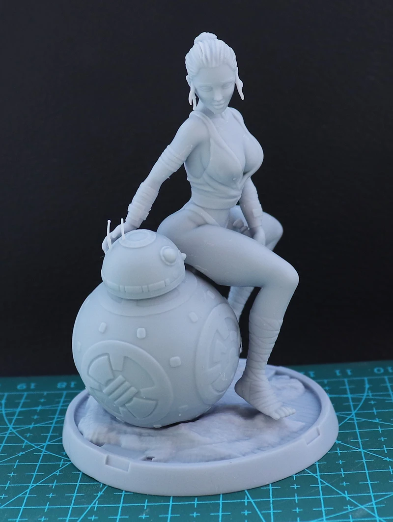 Kits de maquettes en résine 80mm pour jolie fille, avec figurine Robot, Sculpture non peinte, sans couleur, 1/18, RW-544