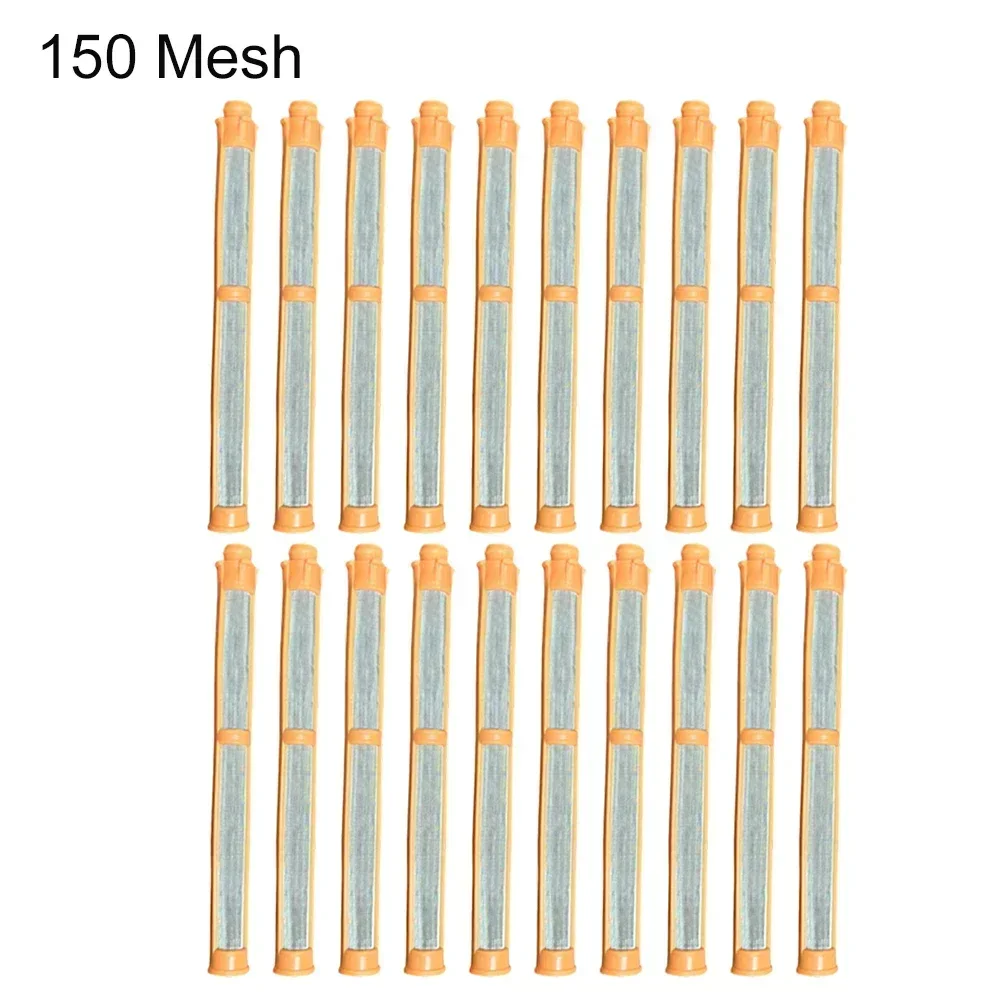 20pcs 60/100/150 Mesh Airless Paint Sprayer Filter 11x110mm Stainless Steel Mesh Airless Sprayer Spray Gun Filter Power Tools