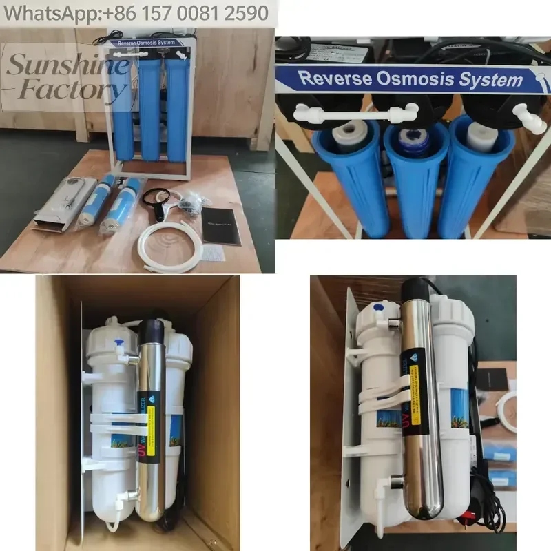 300L Commercial RO System, 100LPH Whole House Water Purifier, NSF Certified High Flow Water Filtration for Home/Business