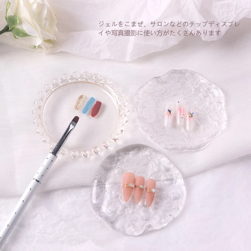 TSZS-paleta de cristal transparente para decoración de uñas, tablero de exhibición con gemas de cristal, accesorio japonés para hacer tú mismo, 2022