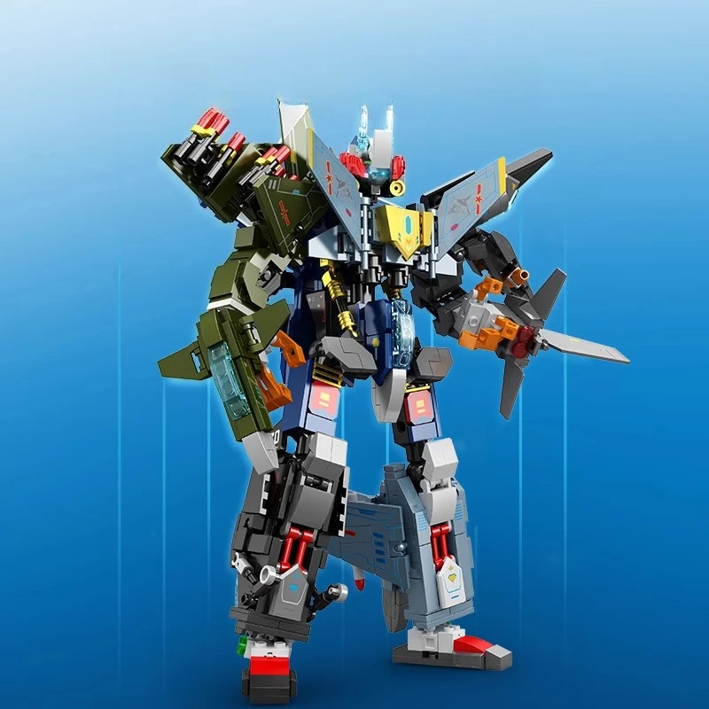 SEMBO 4IN1 Combination Deformation Mechanical Robot Building Block Kit Aircraft Tank Warship Model Children's Toy Boy Gift - Image 3