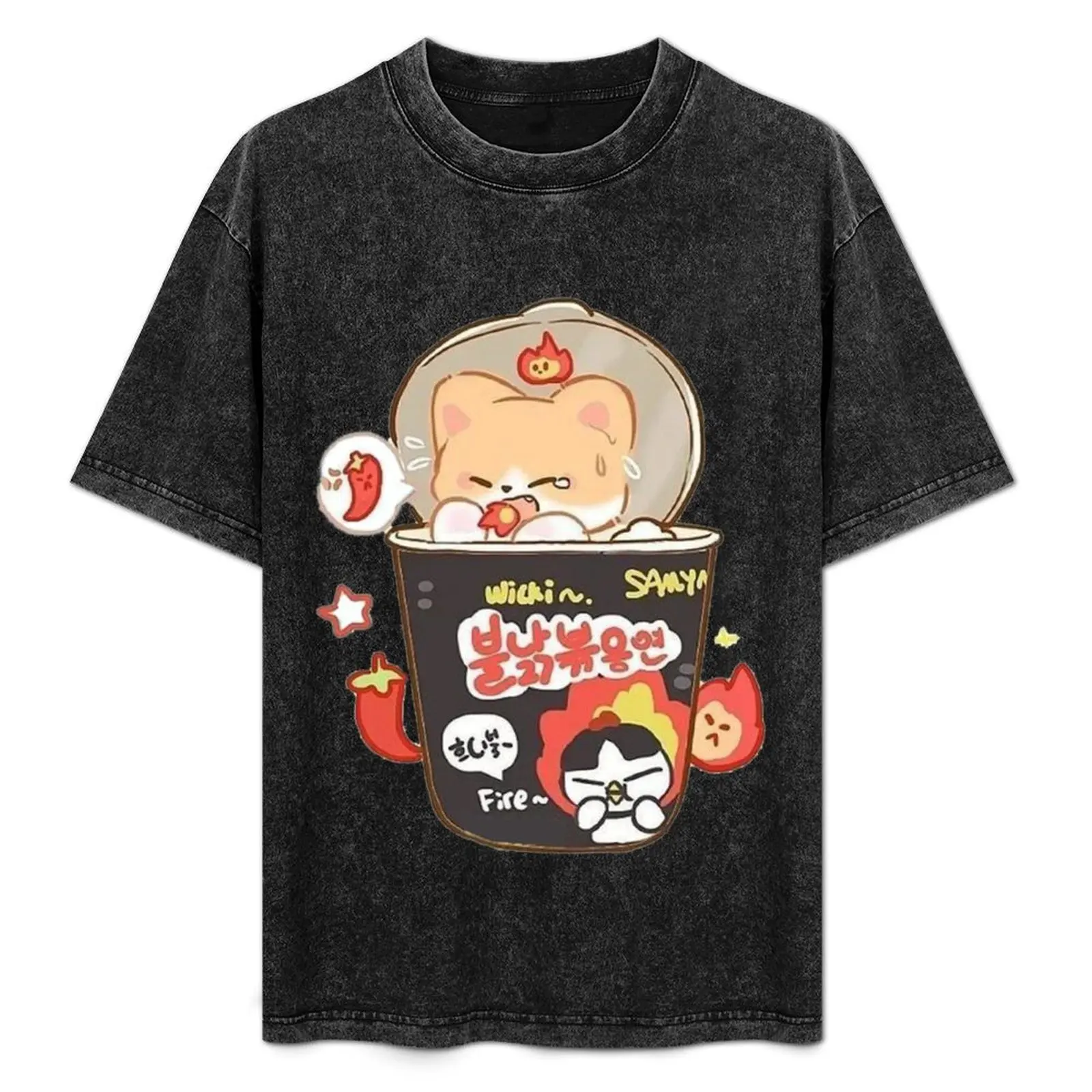 Camiseta Buldak Korean Ramen Noodles Shiba, camiseta para vacaciones