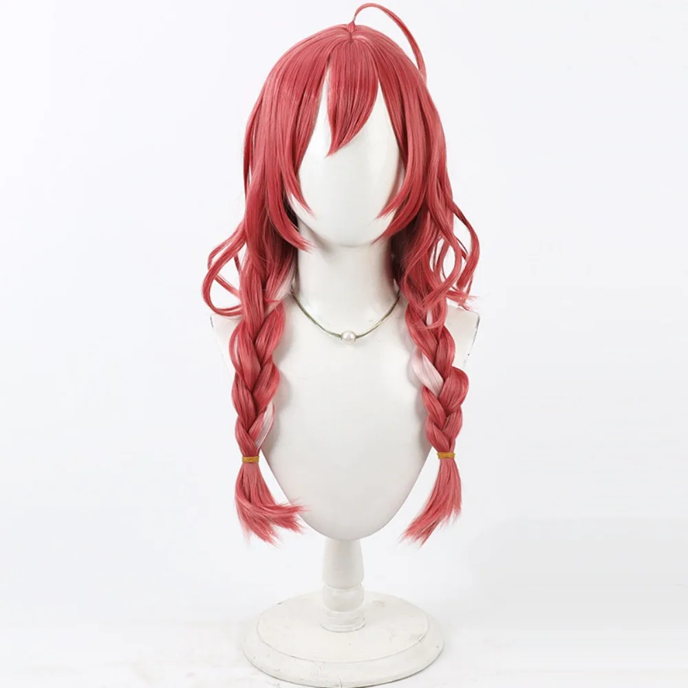 Kuramochi Miroku Virtual YouTuber Cosplay Wig Heat Resistant Synthetic Hair with Scalp Simulation Inner Outer Two Tone Braids