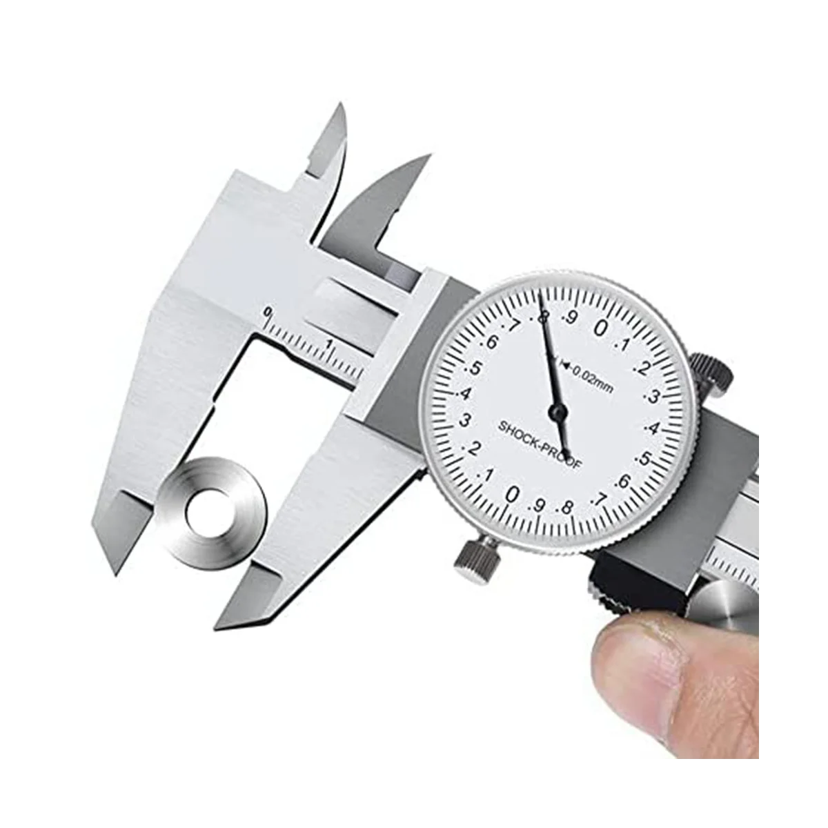 0-200Mm Metric Gauge Measuring Tool Dial Vernier Caliper Shock-Proof Vernier Caliper 0.02Mm (TGBK150-0-200MM)