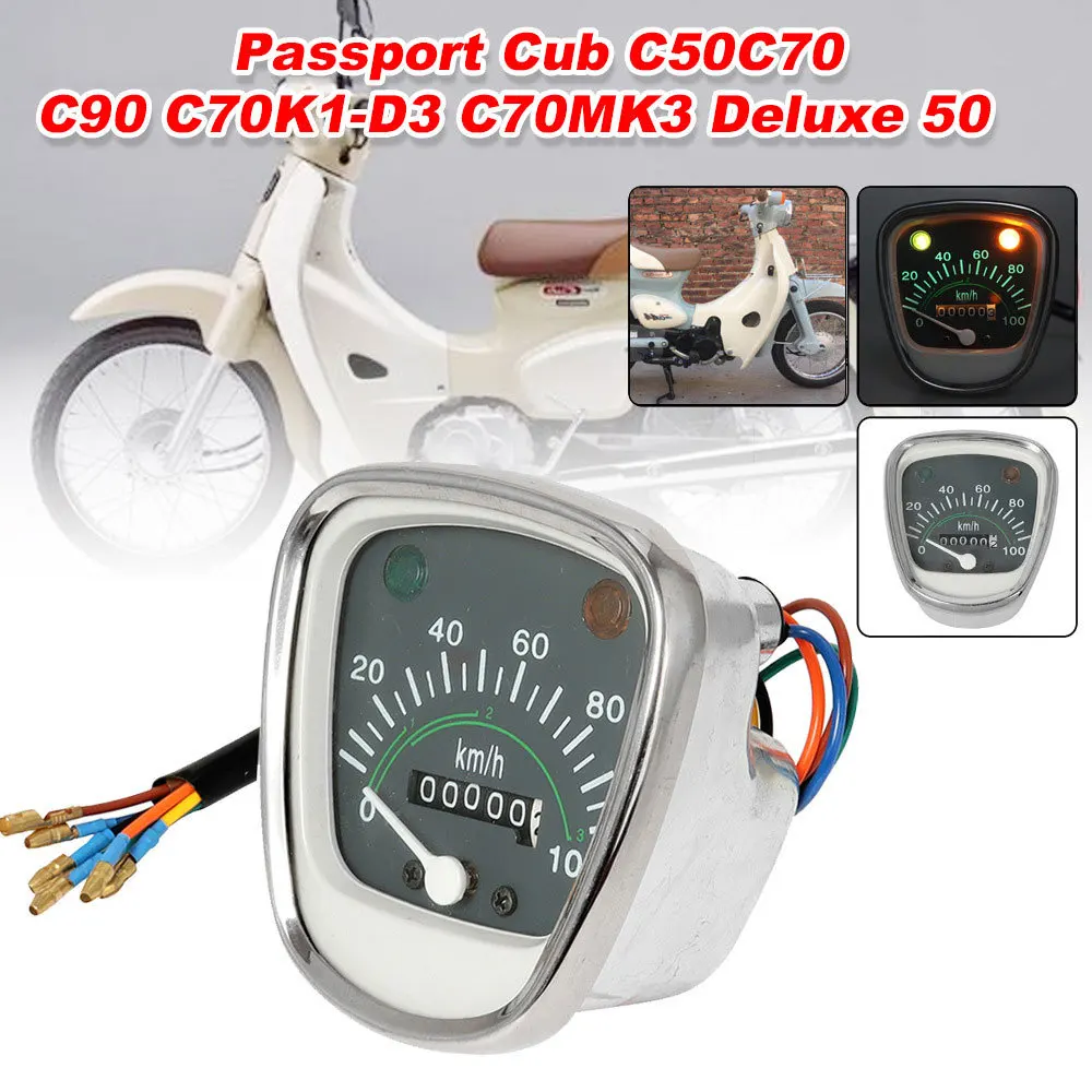 Motorcycle Speedometer Odometer Stopwatch Meter Assembly Modified Parts Compatible For Cub C50 C70 C90