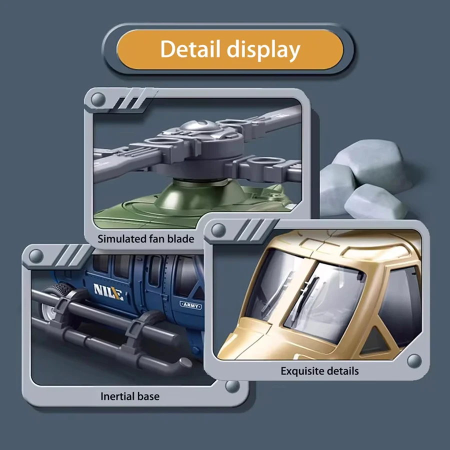 لعبة هليكوبتر عسكرية للأطفال مصنوعة من خليط معدني نموذج محاكاة طائرة الحلي للأولاد سيارات الأجرة محاكاة هليكوبتر هدية الكريسماس #5