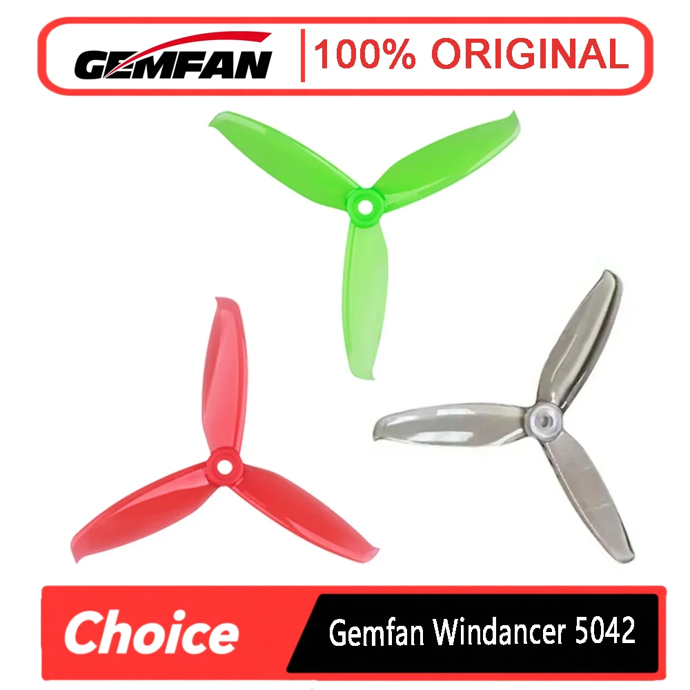 

Пропеллеры Gemfan Windancer 5042 — 3-лопастной ПК 5X4.2X3, для RC FPV Racing, 5-дюймовые дроны для фристайла, запасные части «сделай сам»