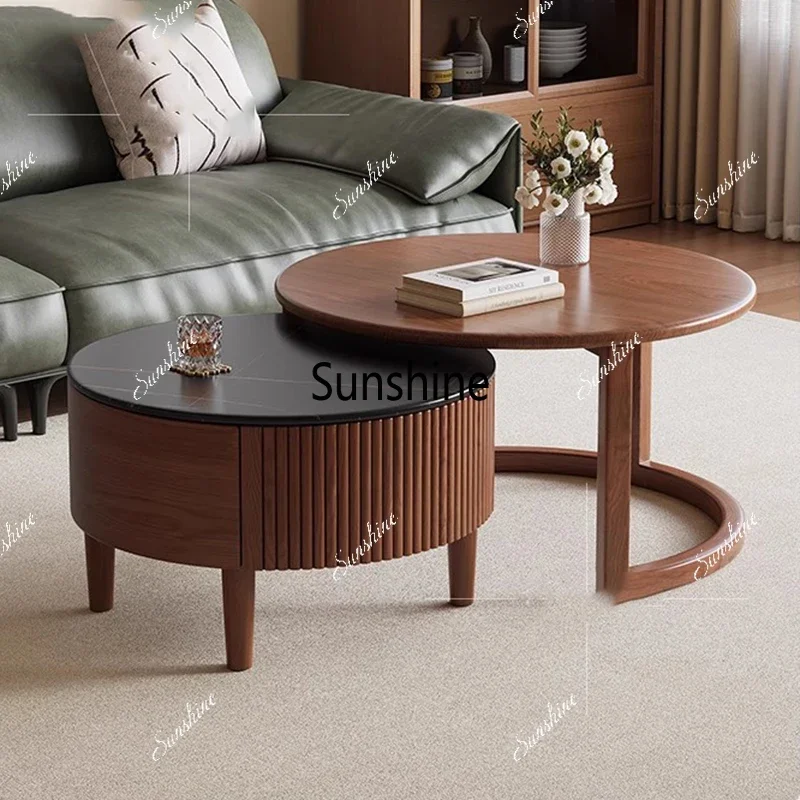 

Wood Coffee Table Modern Luxury Living Room Decoration Nordic Side Table Minimalist Unique Couchtisch Home FurnitureTJ