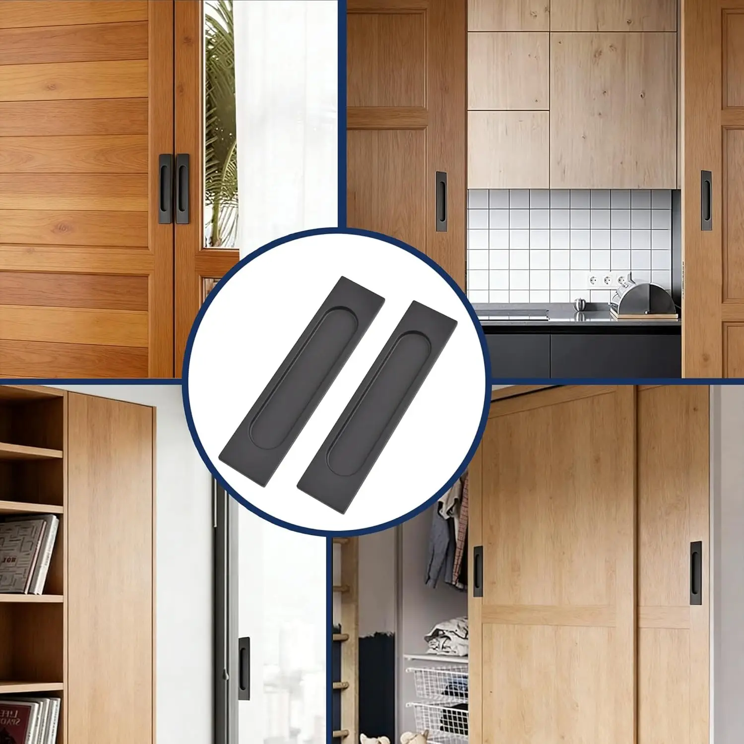 Punch-Free Sliding Door Handlebarn Doorglass Doorkitchen Doorcovered Doorsliding Door Handleflat Concealed Pullpaste