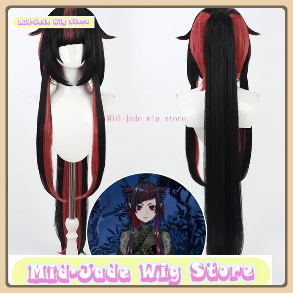 منتصف اليشم شعر مستعار مخزن الملتوية العجائب ليليا فانروج شعر مستعار تأثيري أنيمي لعبة لعب الأدوار الشعر الاصطناعية حفلة الهالوين