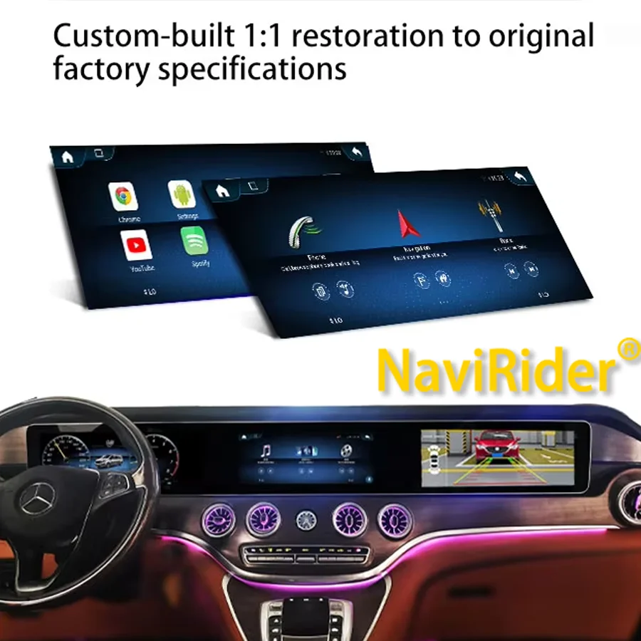 For Mercedes-Benz Vito 2024 Car Radio 12.3inch Android Screen Carplay Stereo GPS Navigation Multimedia Video Player Head Unit S