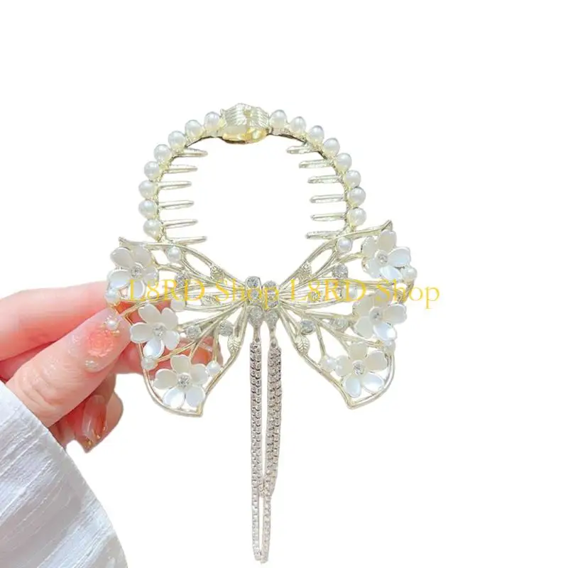 

L8RD Ancient Styless temperament bells orchids tasselss hair clip