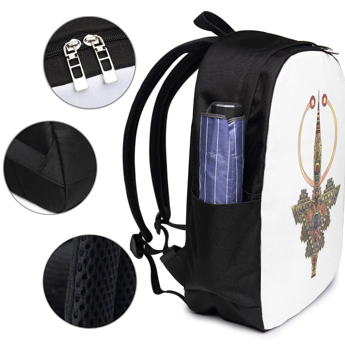 Kabyle Jewelry Amazigh MoroccoBackpack Travel Notebook Bag Computer College Student School Bag LaptopShoulder Bags for Men Women view 4