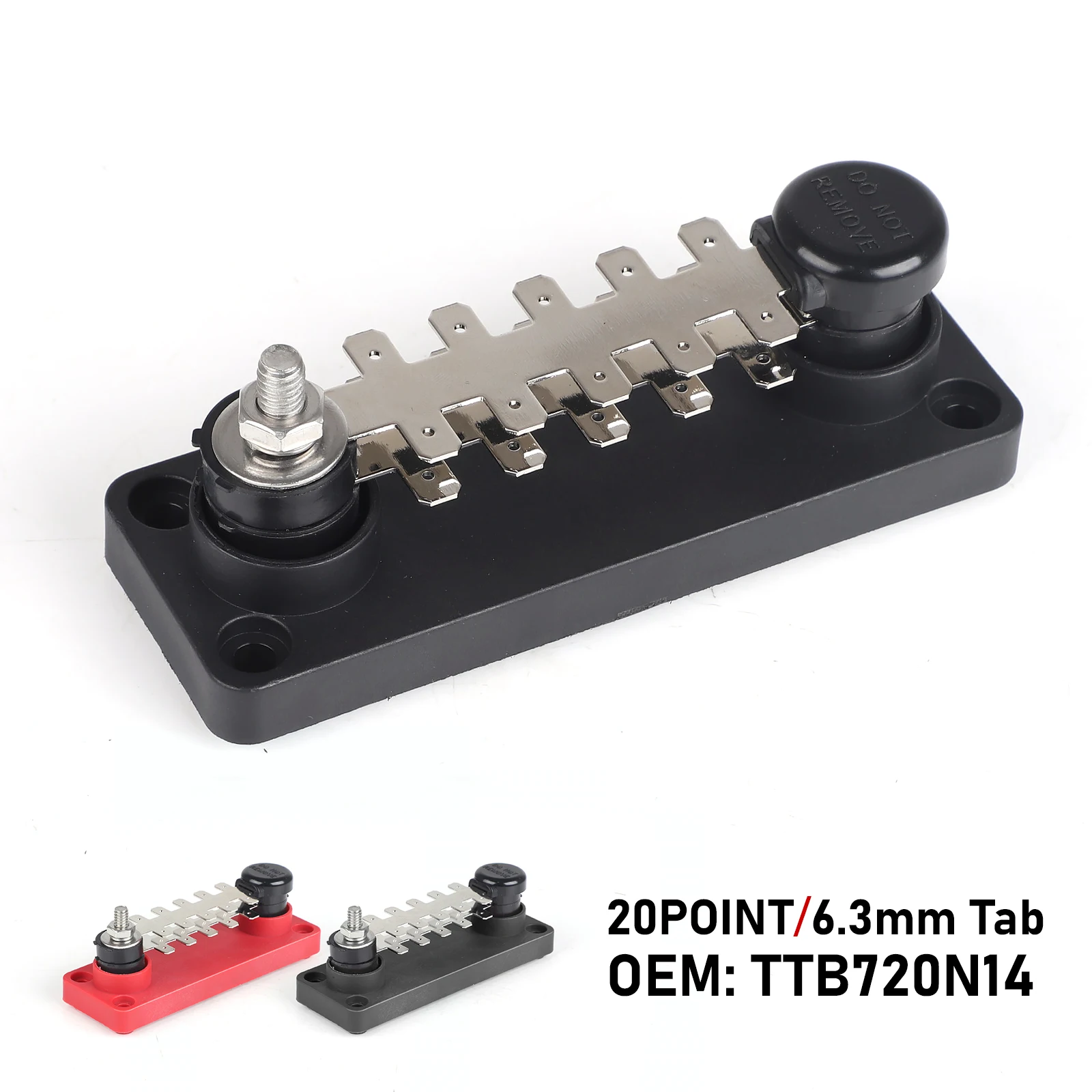 CNSPEED Tab Type Terminal Busbar 20 Points Double-Layers TTB710N14 Power Distribution  For RV Cars Buss Boats Yachts Etc