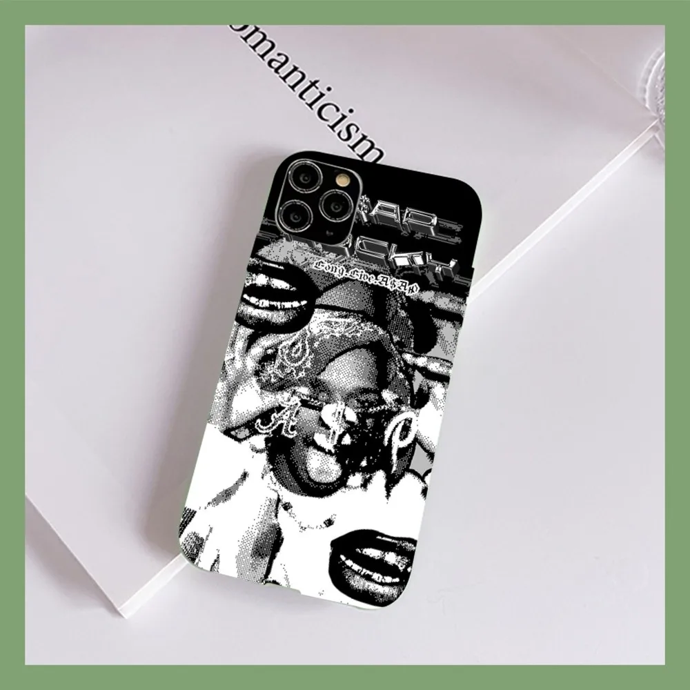 Singer A-Asap R-Rocky Phone Case for iPhone 14 11 12 13 Mini Pro Xs Max 8 7 6 6S Plus X XR Solid Candy Color Case