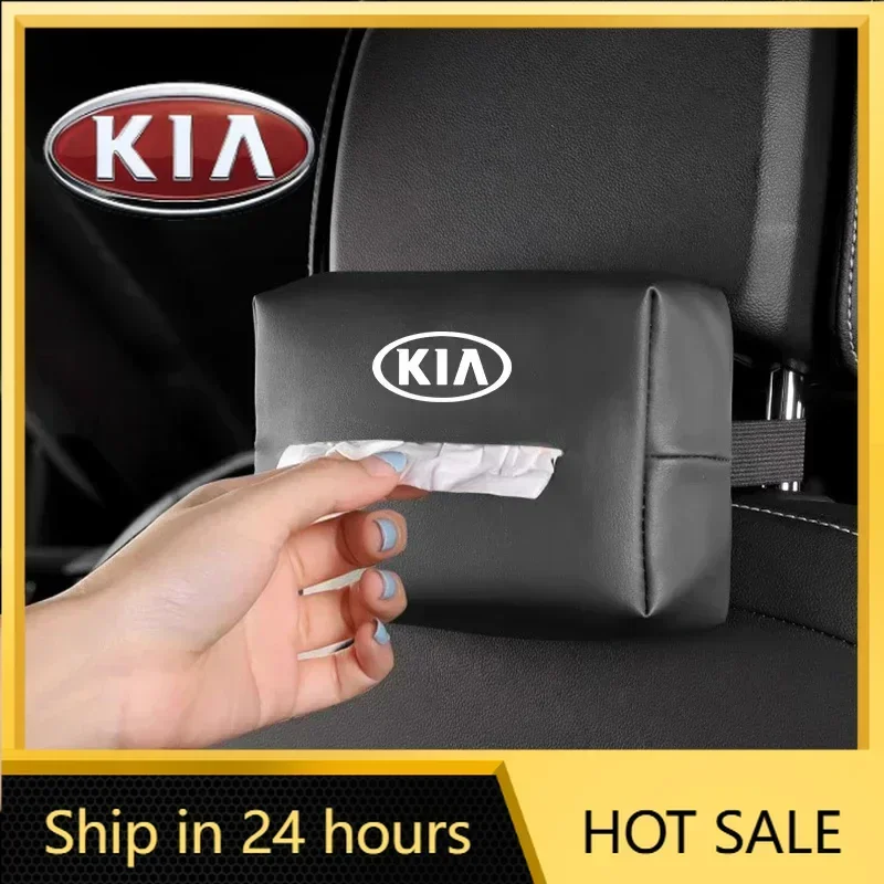 

2026 Hot Car Sticker Car Tissue Storage Bag Toilet Paper Organizer Accessories For KIA EV6 Sorento Niro Stinger Ceed Carnival K5