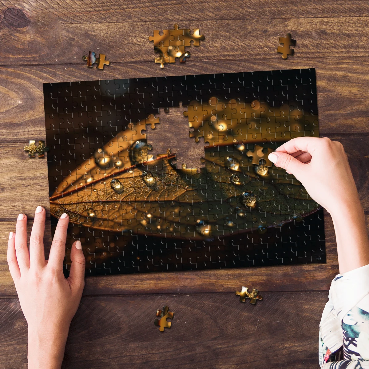 35/300/500/1000pcs Personalized Custom Photo Puzzle scenery photo Toys Personalized Jigsaw Puzzles Handmade Gifts