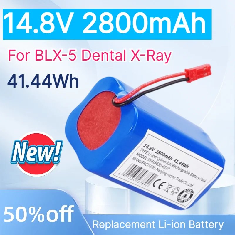 BLX-5 14.8V 2800mAh Rechargeable Li-ion Battery Pack for BLX-5 Mini Dental X-Ray Machine Dental Equipment Replacement Battery