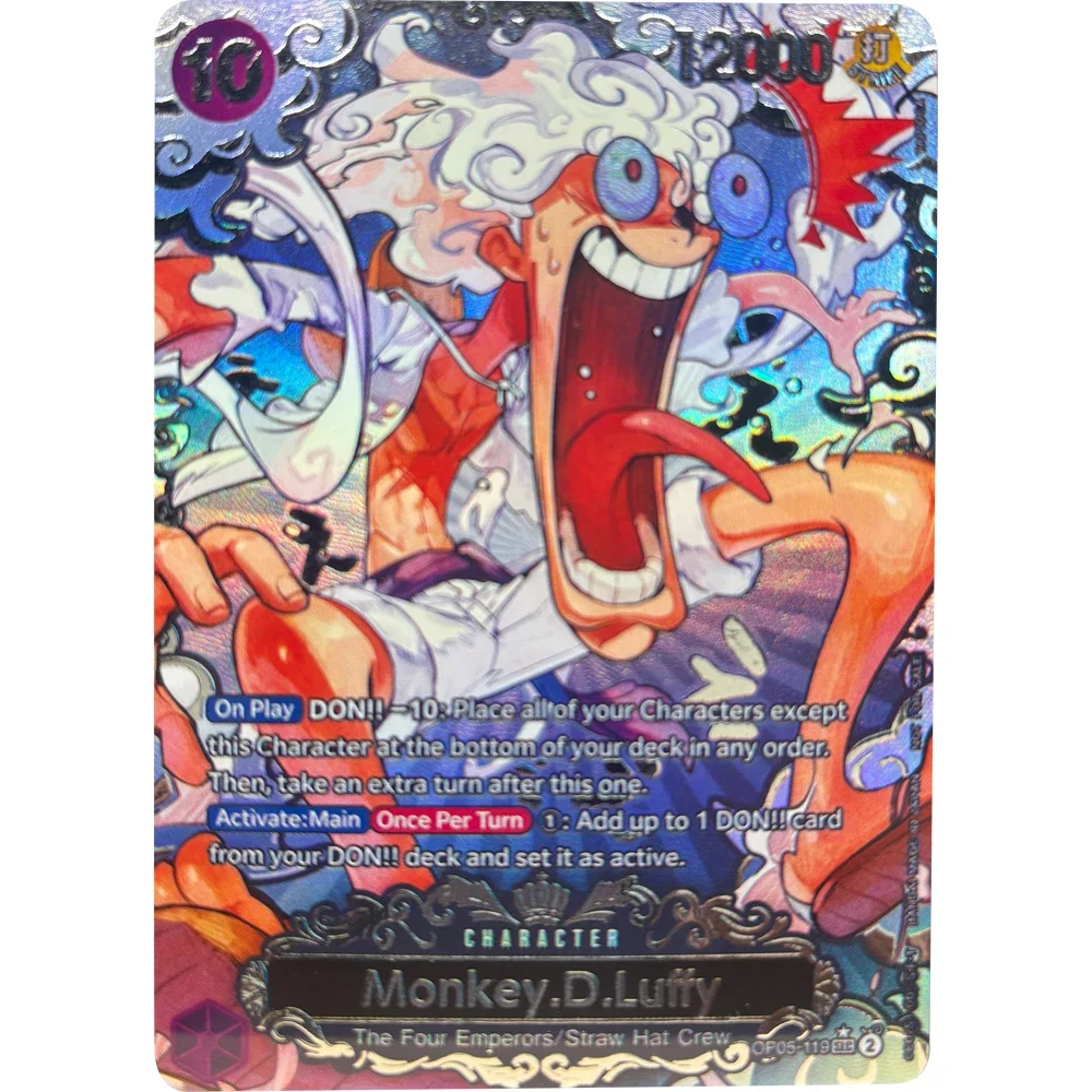 ONE PIECE Collection Cards OP05-119 Monkey D. Luffy  EN  DIY Self Made Game Anime Cards Gift Toy