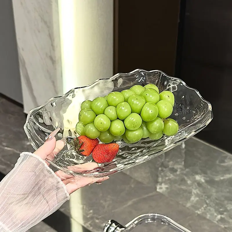 Acrylic High Beauty Fruit Tray, Anti Drop Dim Sum Tray, Living Room Coffee Table Sugar Fruit Tray,practical Decoration