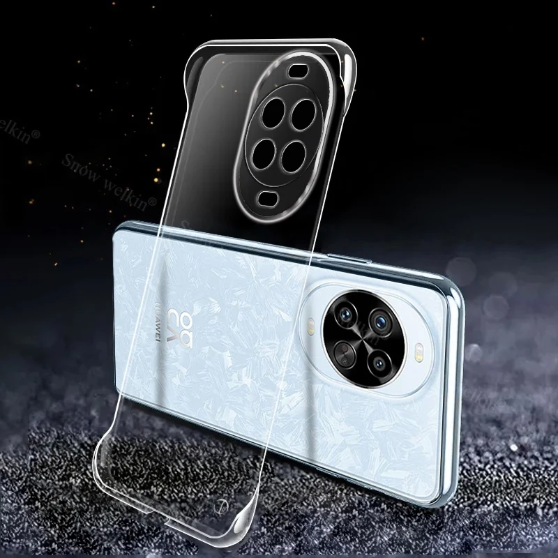 Huawei Nova 14 13 12 Nova14 11 10 9 8 Ultra Pro Lite SE 12S 13i用 フレームレス スリム クリア プラスチック PC ハードケース バックカバー