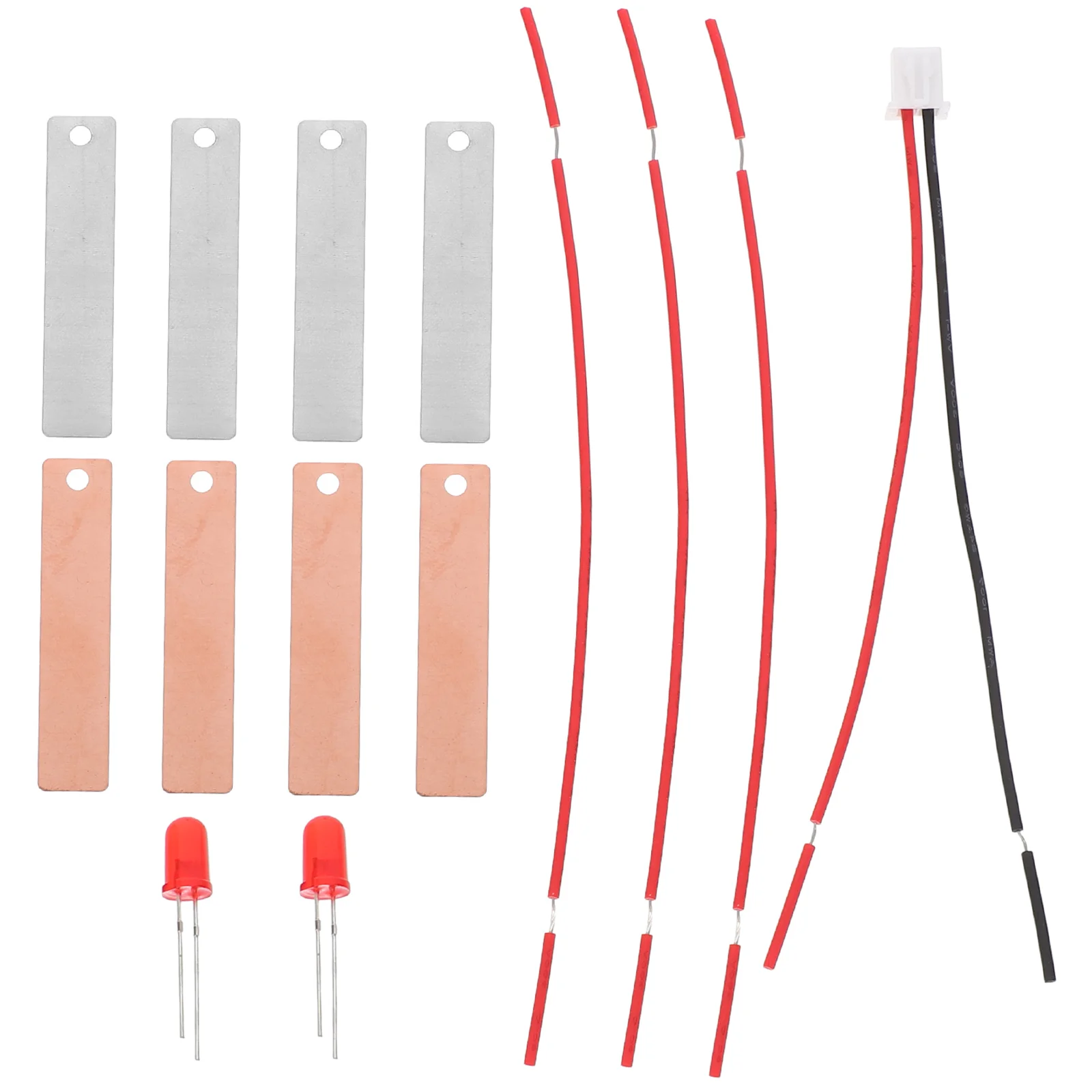 

2 set 2 Sets Fruit Experiment Kit Diy Zinc Copper Plate Led Light For Potato Orange Lemon Science Projects Kits