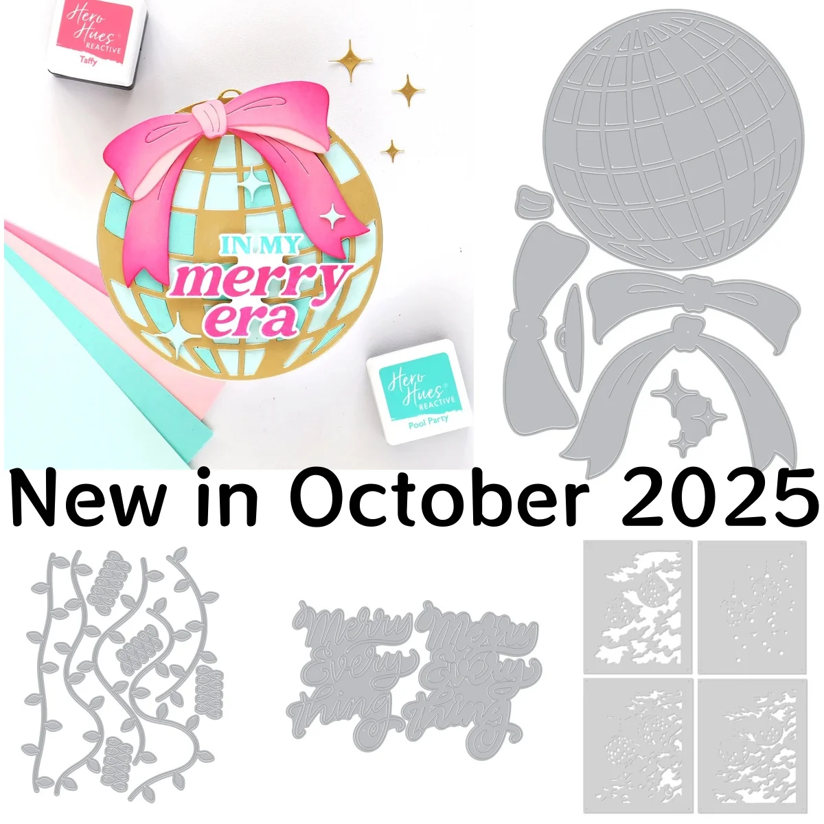 트리 트윙클 라이트 메탈 커팅 다이 스텐실 DIY 카드 제작 스크랩북 엠보싱 공예 템플릿 장식 2025 크리스마스