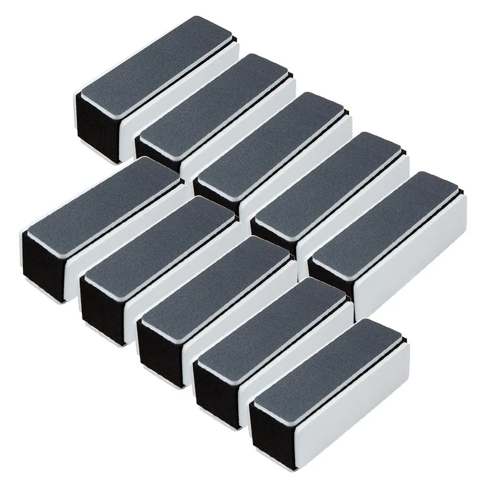 10Pcs Premium Polishing Block Plastic Four Sided Nail Files Portable Unique Design for Manicuring Surface Sanding Nail Polish