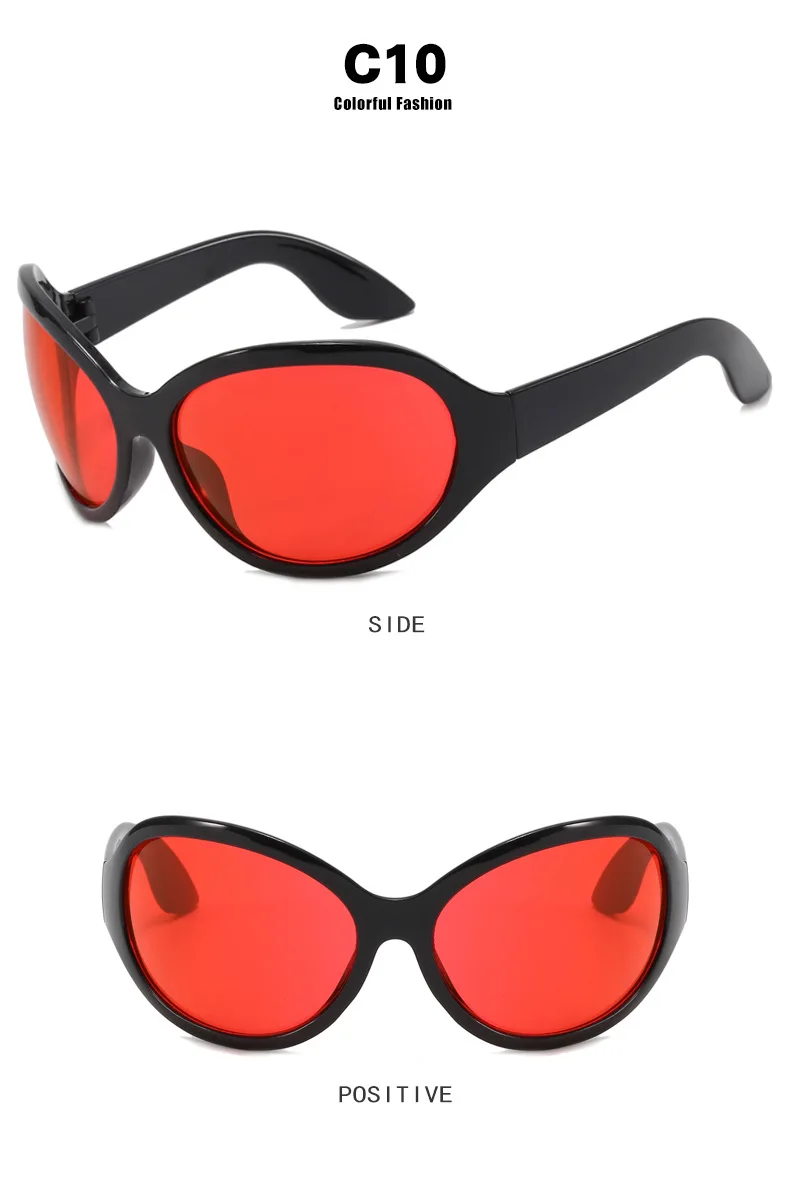 DOHOHDO UV400 Modische unregelmäßige runde Sonnenbrille für Damen und Herren, Vintage-Designer-Sonnenbrille für Damen, trendige Damen-Sonnenbrille – Detail 18