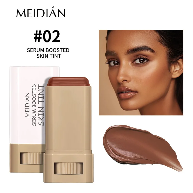 Hautfarbener Foundation-Stick in 6 Farben mit Serum-Boost, Seidiger Textur, Feuchtigkeitsspendende Abdeckung, Concealer-Basis, Gesichtskontur-Stick Make-up – Detail 7