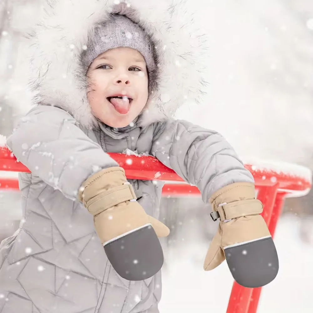 

Winter Gloves - Quick-Dry Thermal & Snow Gloves with Easy Wrist Strap Closure Indoor/Outdoor Cold Weather Activities