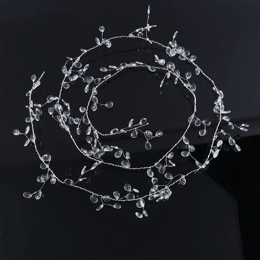 

Acrylic Clear Droprain Party Supplies Headdress String Beaded Garlands Curtain Garland Diamond Beaded Crystal Beads