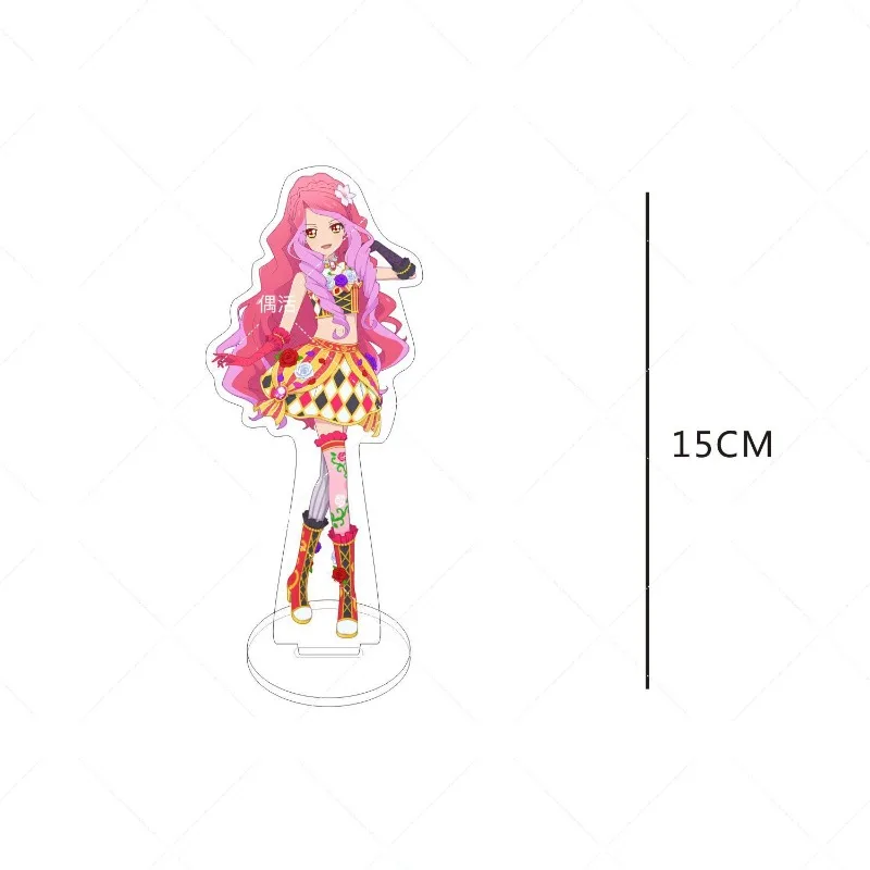 Elza Forte figura acrílica con soporte Aikatsu! Anime periférico dibujos animados originalidad delicada 15cm adorno de escritorio exhibición coleccionables