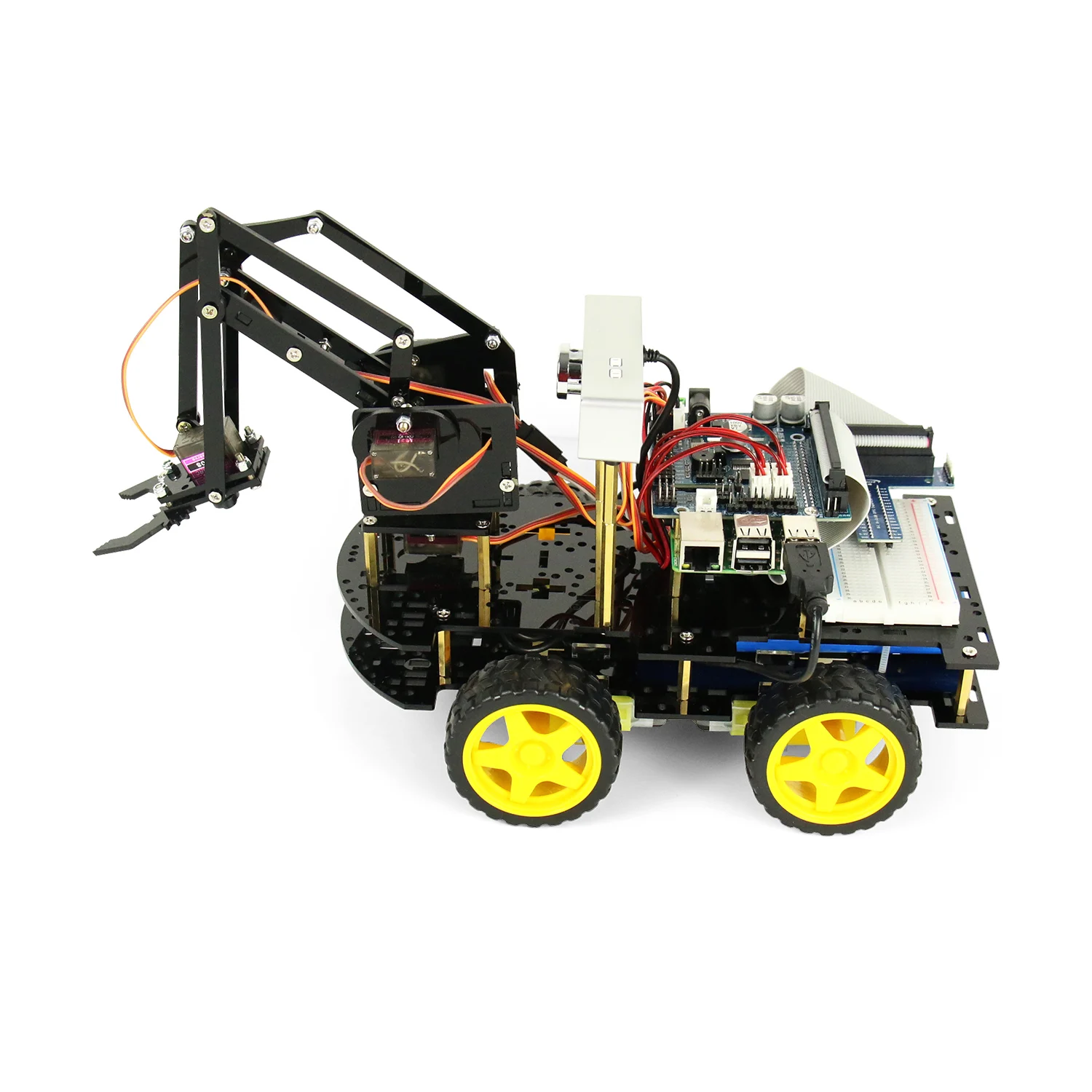 Raspberry Pi 4 B raspberry pi robotic arm car WiFi bluetooth programming robot