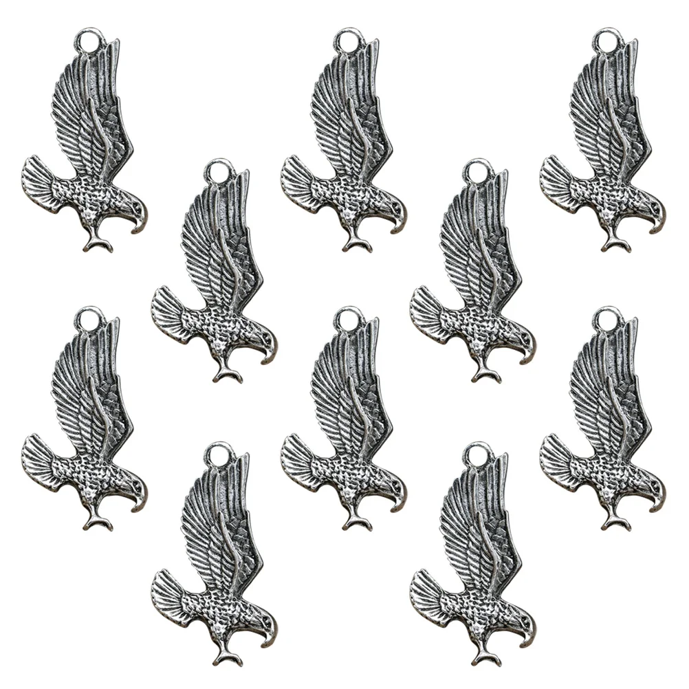 

10pcs Alloy Eagle Pendant Charms Diy Jewelry Making Accessories Necklace Bracelet Keychain Dangle Decorative Charms For Cosplay