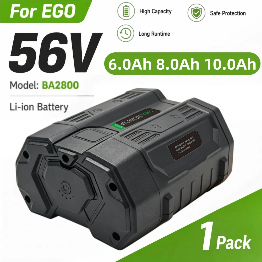 For EGO BA2800 56V 6000mAh Replacement Battery Compatible For EGO BA2800T BA4200 BA4200T BA1400 BA1400T BA5600T BA2240 BA1120