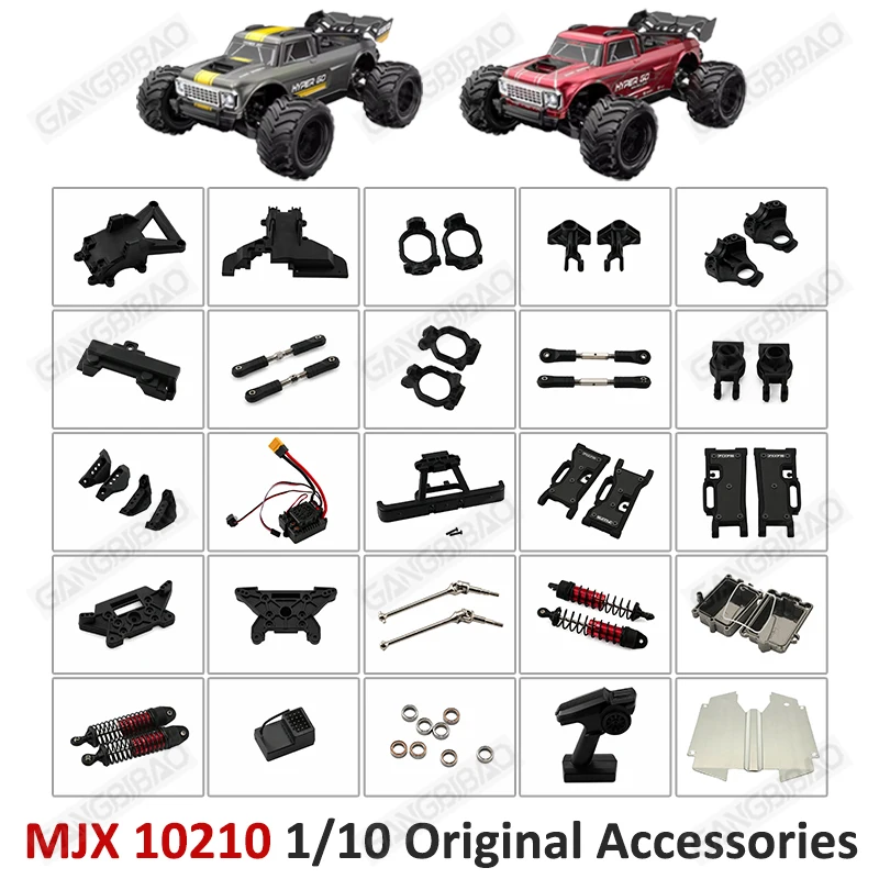 MJX 10210 1/10 RC Car Original Accessories Shock Absorber Swing Arm CVD Bearings Gear Steering Cup Chassis Pull Rod ESC Receiver