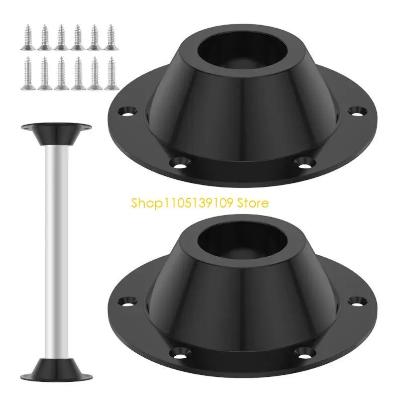 

P5ED Rustproof Table Leg Base Pedestal Table Base Flange with 6 Mounting Hole Dinette Table and Floor Mount Base