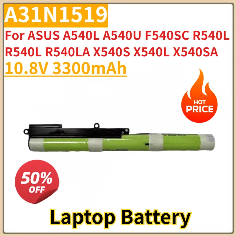 

Новая сменная батарея для ноутбука 10,8 В 3300 мАч A31N1519 для ASUS A540L A540U F540SC R540L R540L R540LA X540S X540L X540SA X540SC