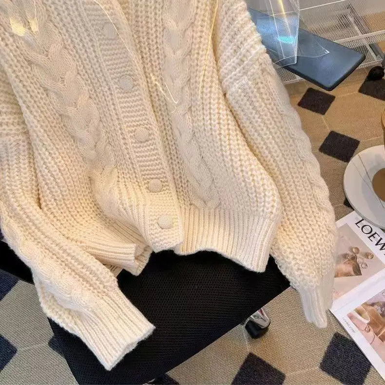 

Свитера Джемперы Кардиганы Женский кардиган с v-образным вырезом Женский камвольный трикотаж на пуговицах Обычный английский сад в британском стиле Harajuku