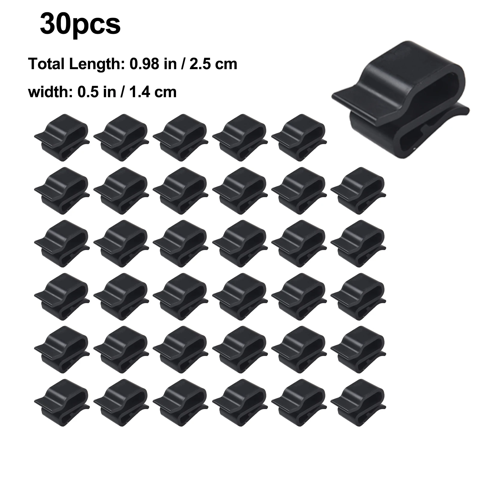 PV Wire Clip Cable Clamp For PV Module Photovoltaic Plastic 2.5x1.4cm Anti-aging For Trailer Frame Solar Panel Boat