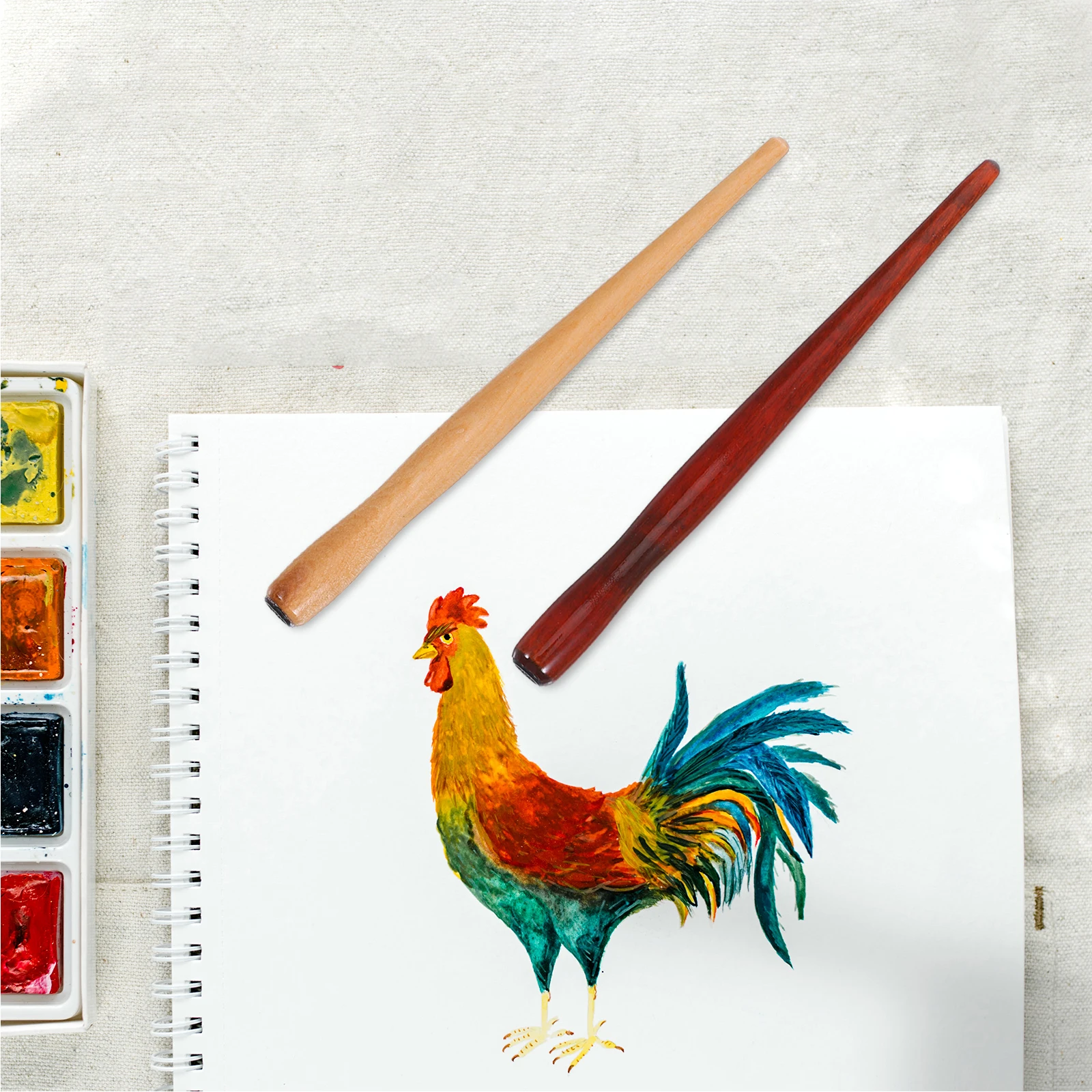 

6Pcs Dip Pen Holders Wooden Plastic Adjustable Comic Calligraphy Nib Holders for Drawing Painting Sketching Writing Supplies