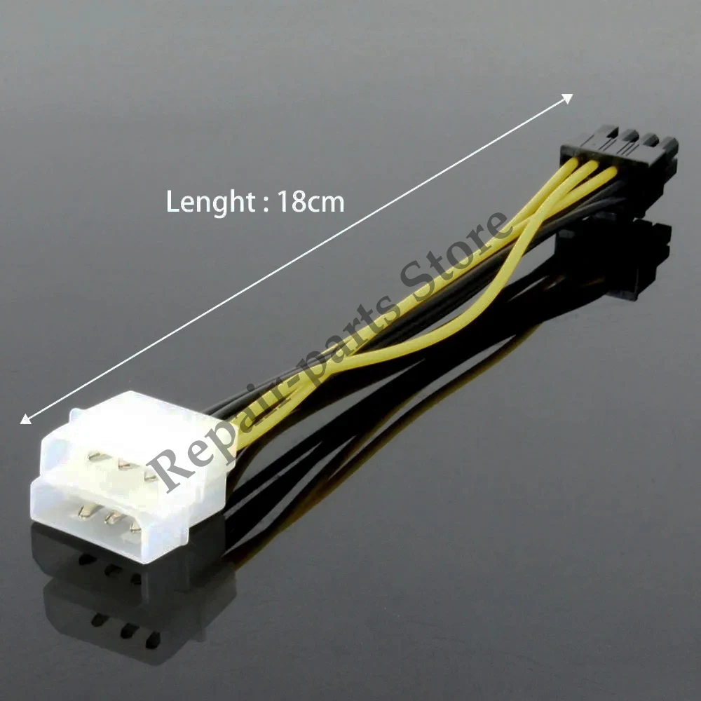 8Pin Male To Dual 4Pin Female Video Card Power Cord 8 Pin PCI Express To Dual 4 Pin Molex Graphics Card Power Cable